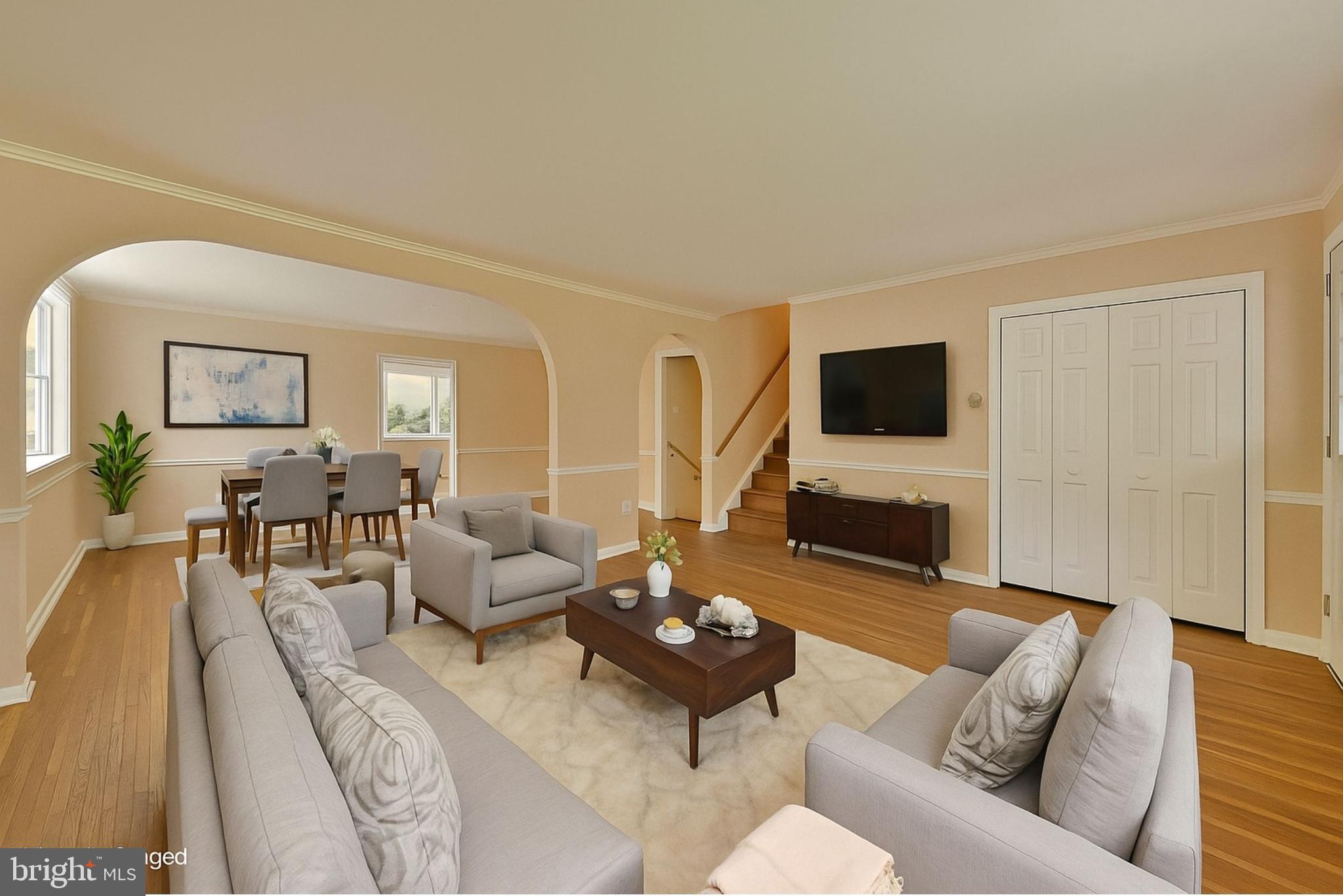 312 East Mill Road Flourtown, PA 19031 - Photo 13 of 36 a living room with furniture and a flat screen tv