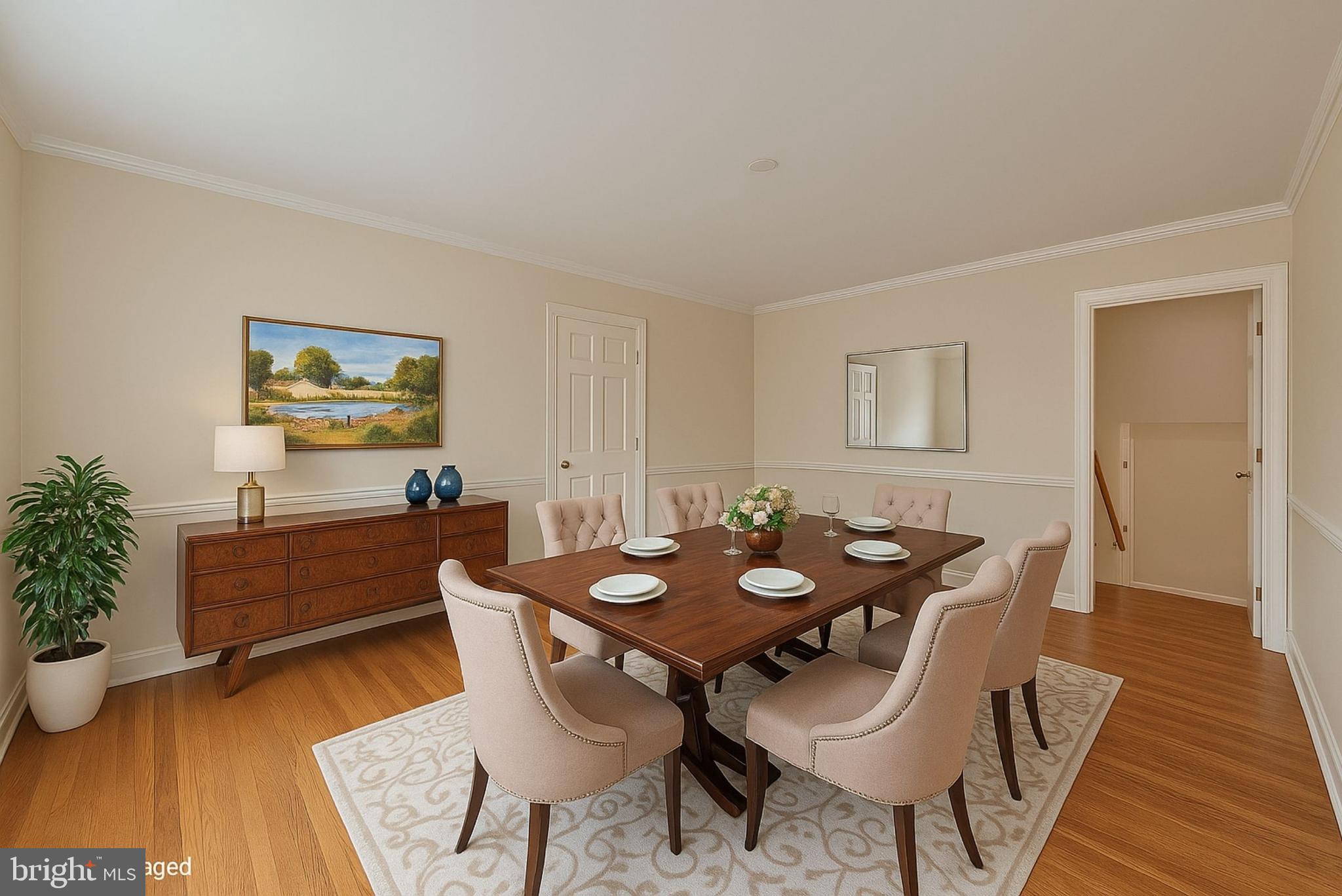 312 East Mill Road Flourtown, PA 19031 - Photo 15 of 36 a dining room with furniture and wooden floor