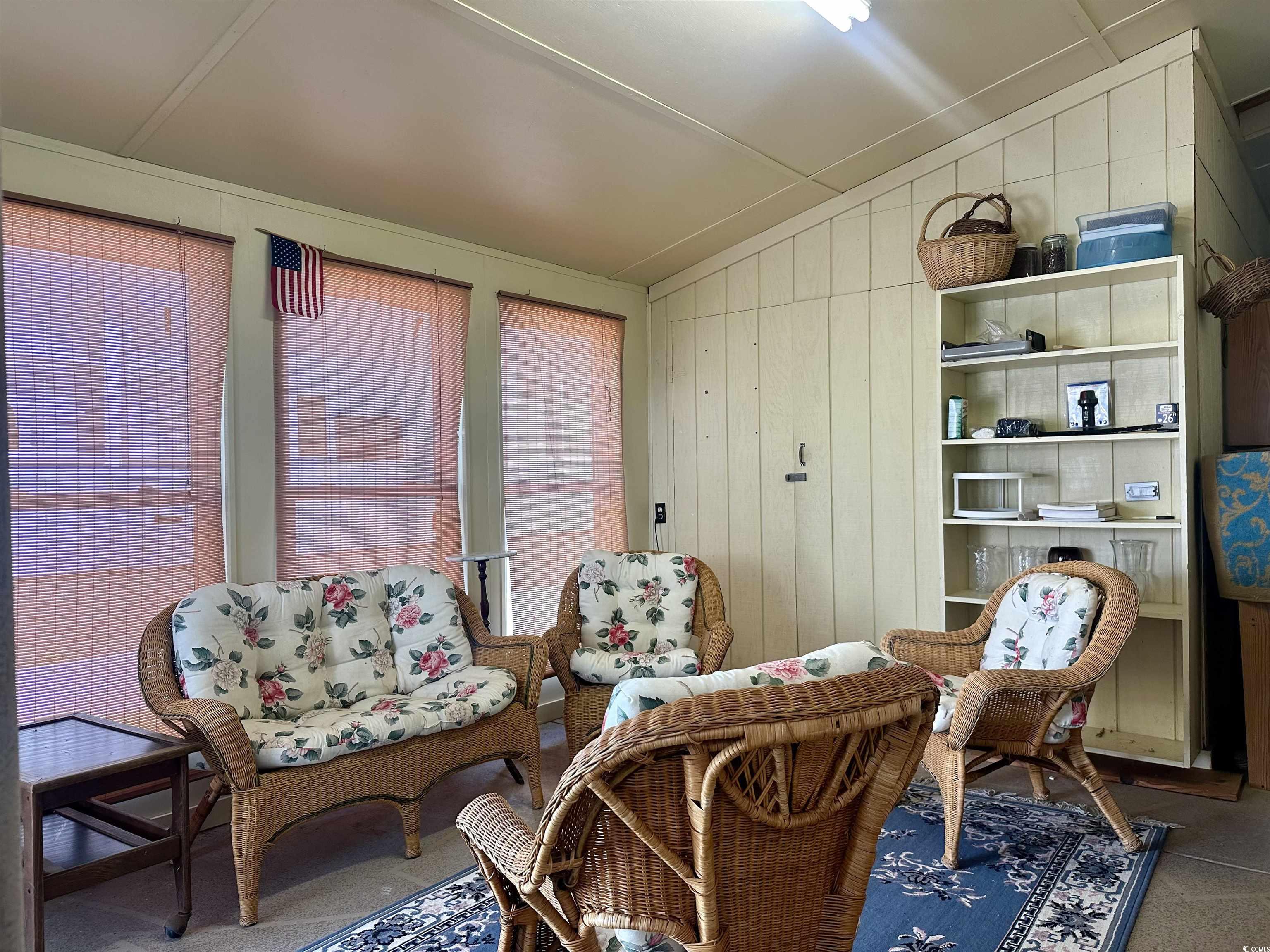 459 Meadowlark Surfside Beach, SC 29575 - Photo 28 of 36 Sitting room featuring lofted ceiling and carpet f