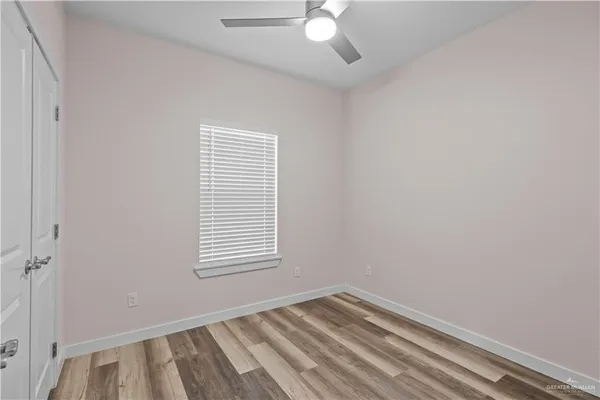 an empty room with a window