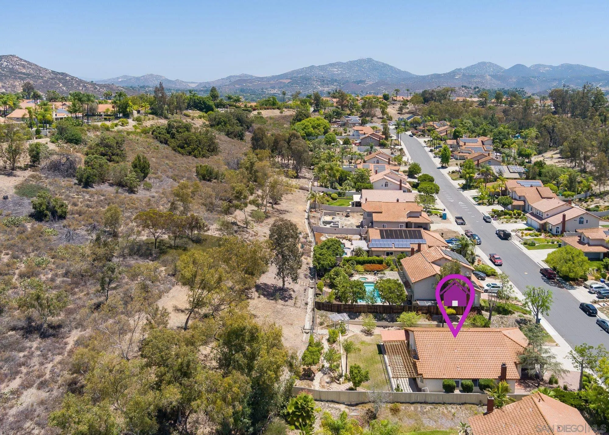 13926 Carriage Road Poway, CA 92064 - Photo 3 of 54 an aerial view of residential house with outdoor space and mountain view