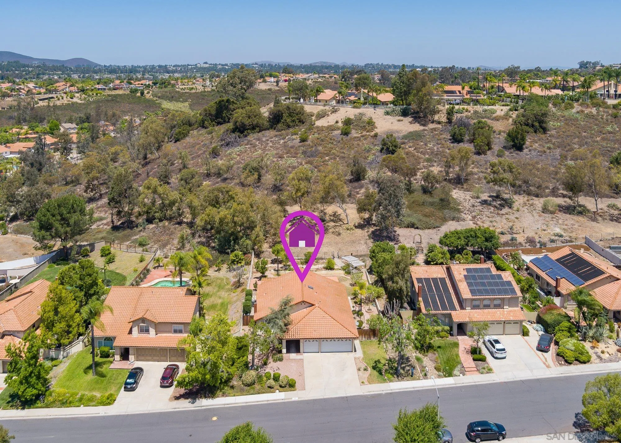 13926 Carriage Road Poway, CA 92064 - Photo 4 of 54 an aerial view of residential houses with outdoor space and trees