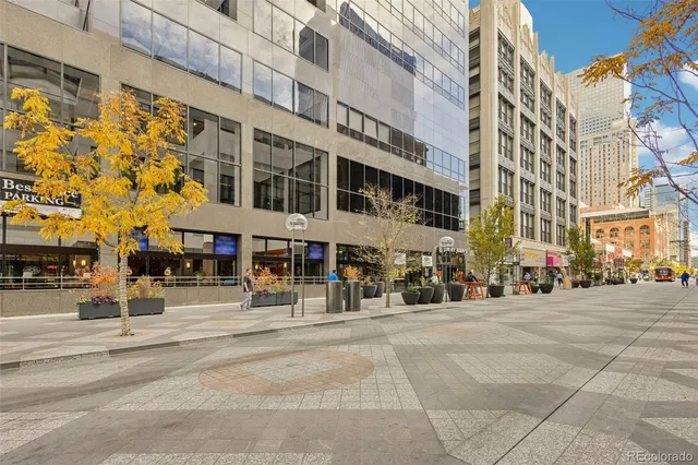 a view of a building with a street