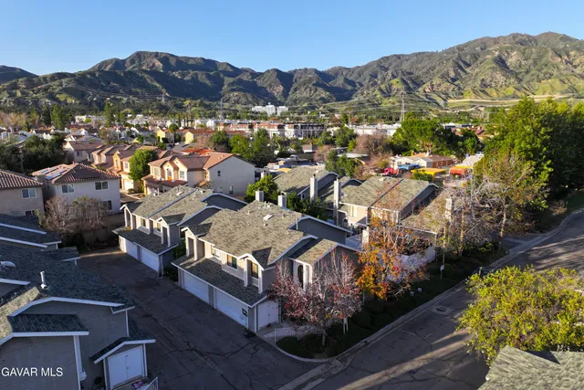 an aerial view of multiple house