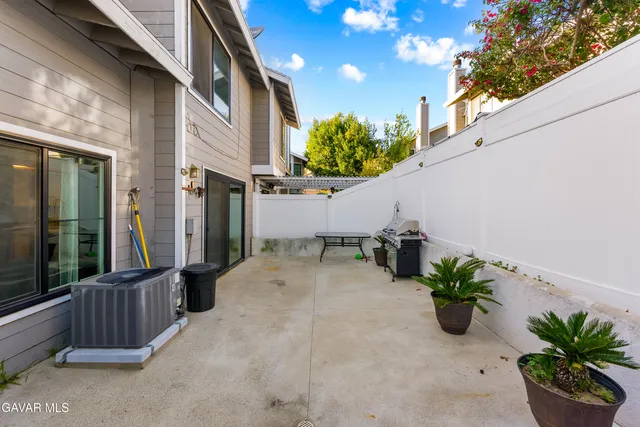 a potted plant sitting in front of a house