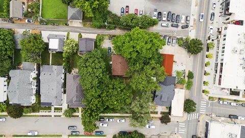 an aerial view of multiple house