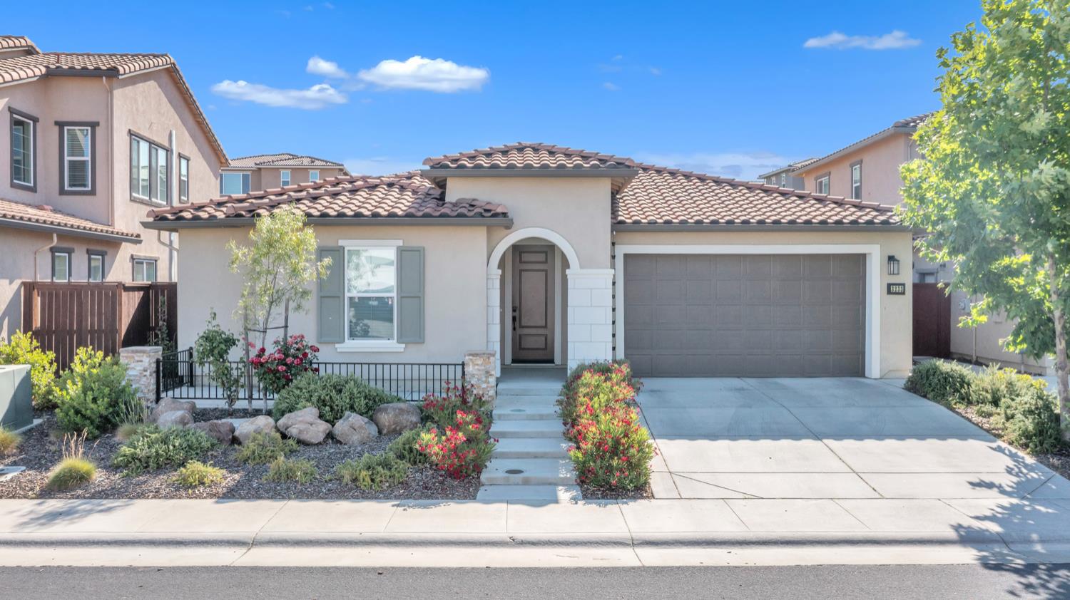 a front view of a house