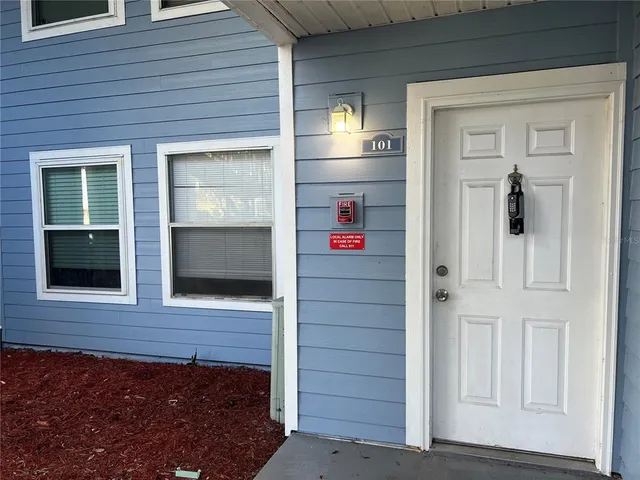 a view of front door of house