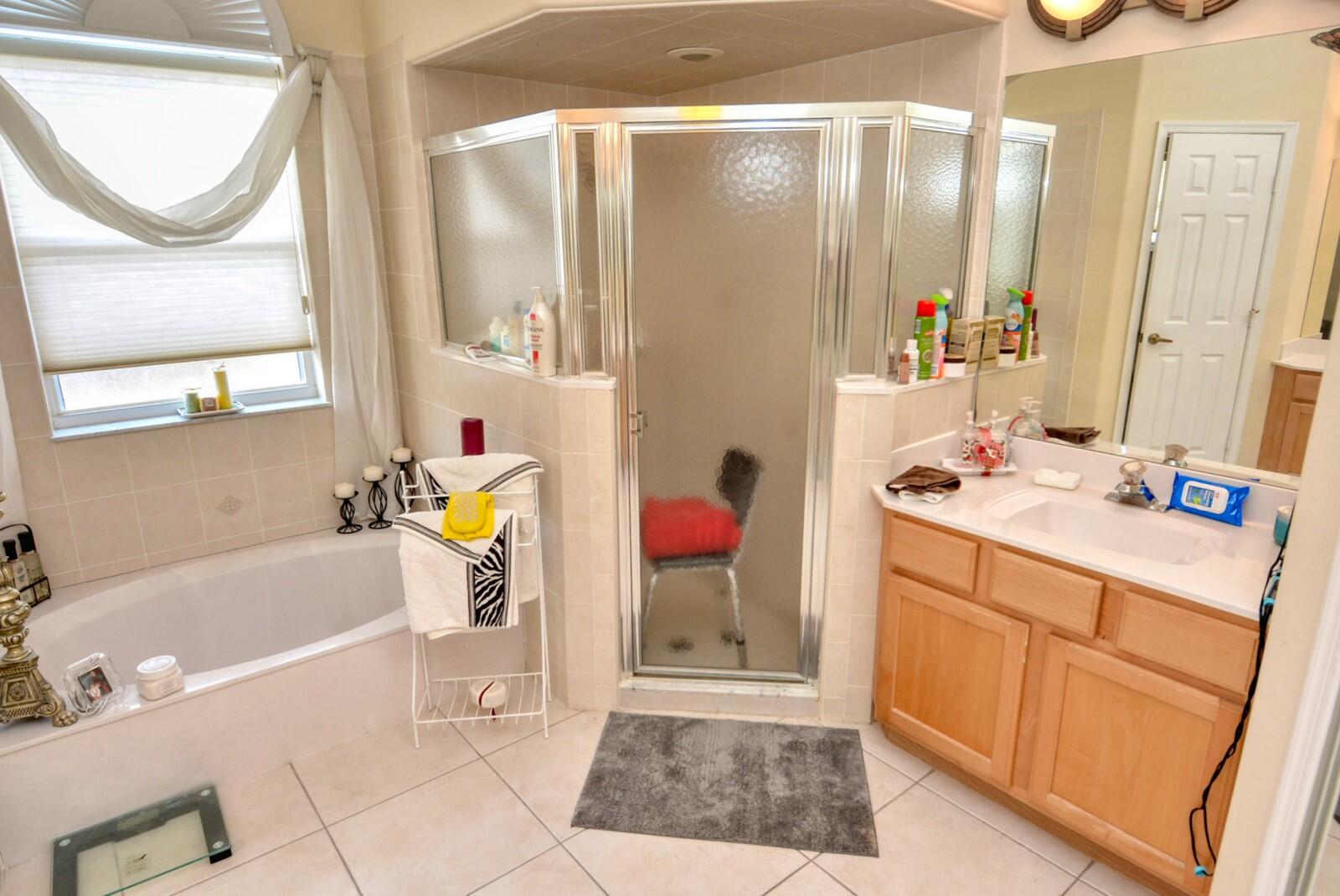 2041 Southwest Villanova Road Port St. Lucie, FL 34953 - Photo 23 of 42 a bathroom with a tub sink and mirror