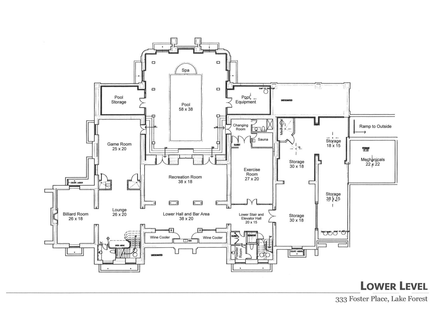 333 Foster Place Lake Forest, IL 60045 - Photo 19 of 21 a black and white photo of a living room