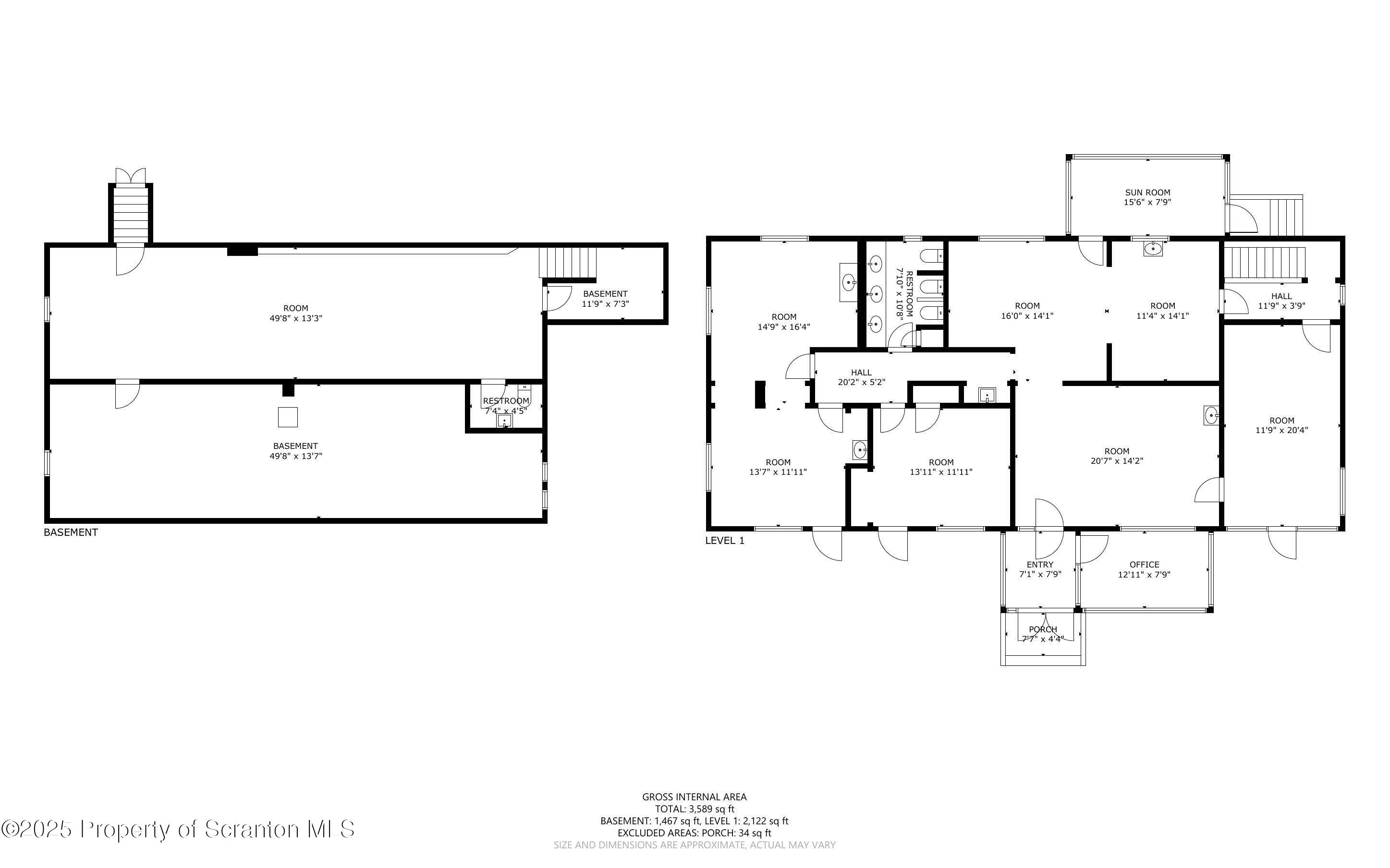 2118 Washburn Street Scranton, PA 18504 - Photo 71 of 72 a picture of a floor plan