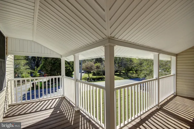 a view of a wooden deck