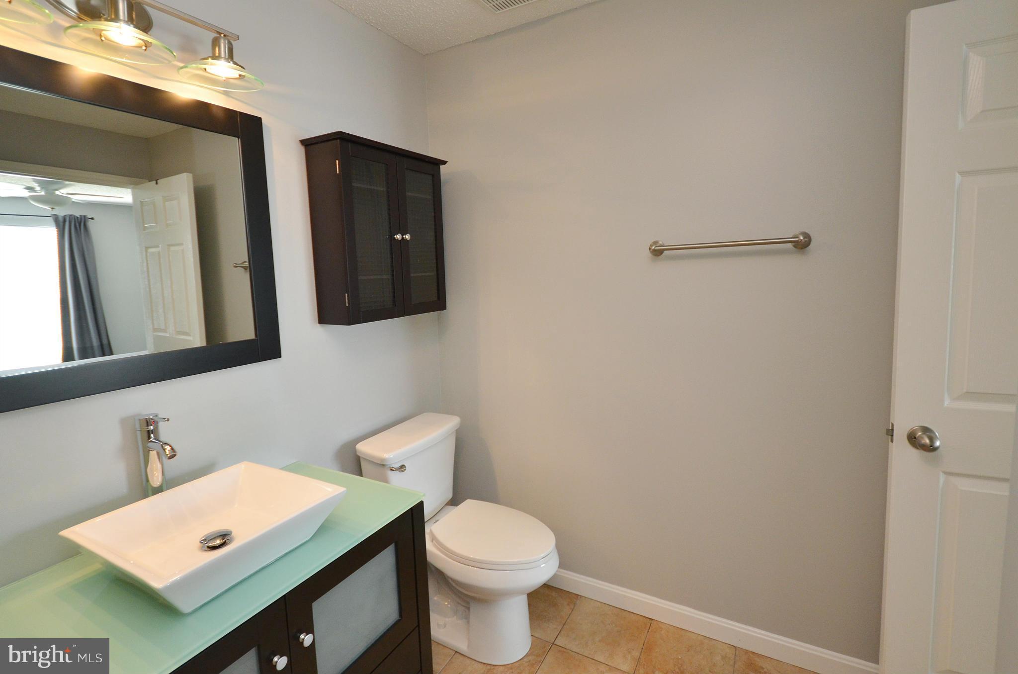 21019 Timber Ridge Terrace, Unit 302 Ashburn, VA 20147 - Photo 21 of 27 a bathroom with a toilet a sink and mirror