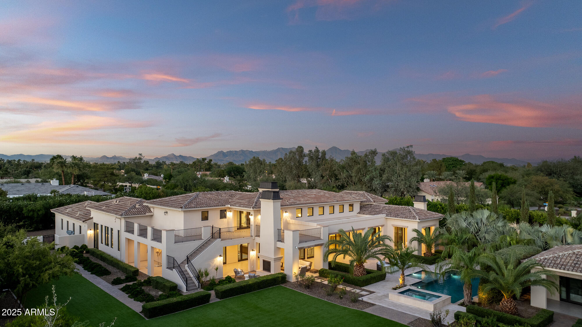 a picture of houses with city view