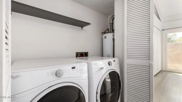 a view of a door with a street