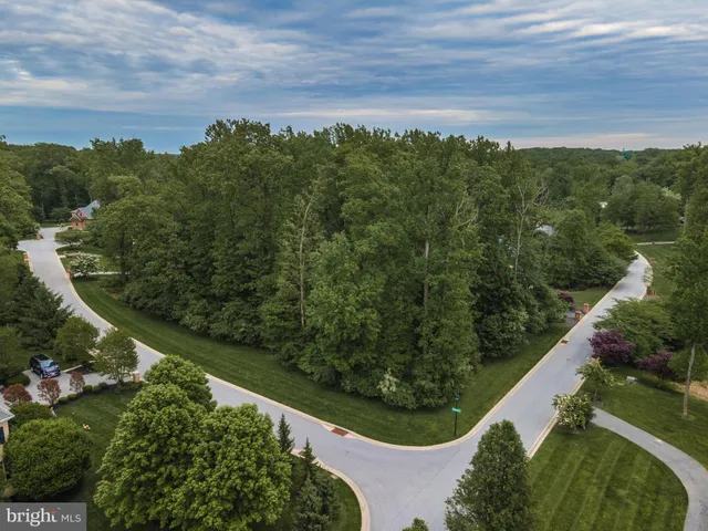 a view of a lake from a yard