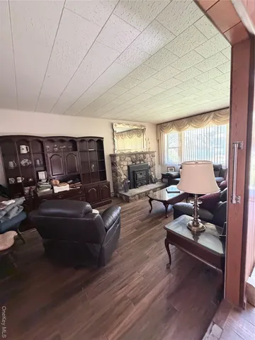 a living room with furniture and a couch