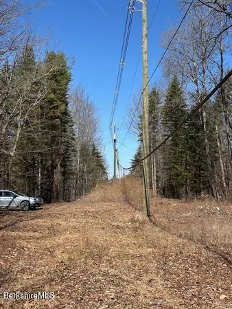 a view of a yard covered with snow