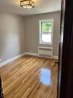 an empty room with a window