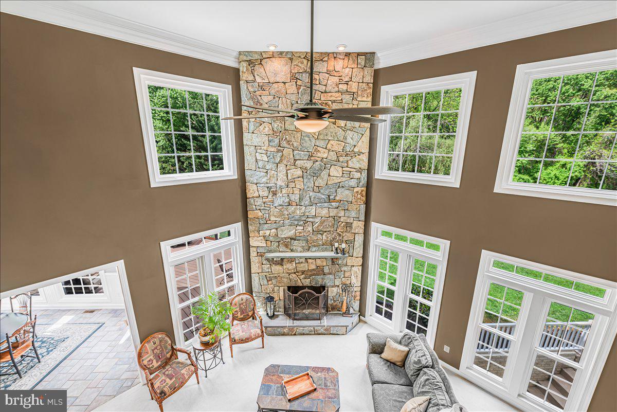 9653 Watkins Road Gaithersburg, MD 20882 - Photo 56 of 70 Family room stone fireplace stuns
