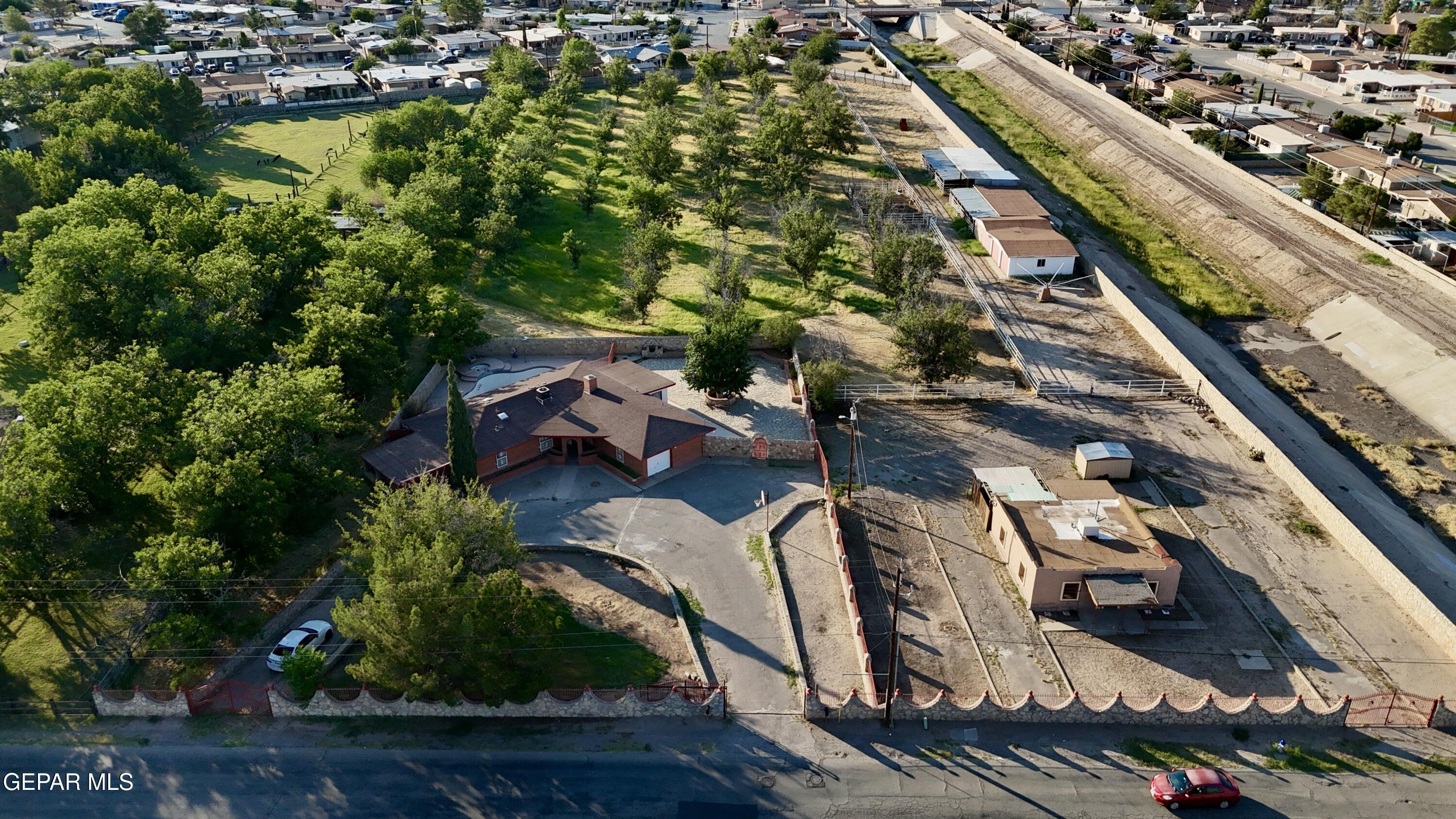 a view of swimming pool from a balcony