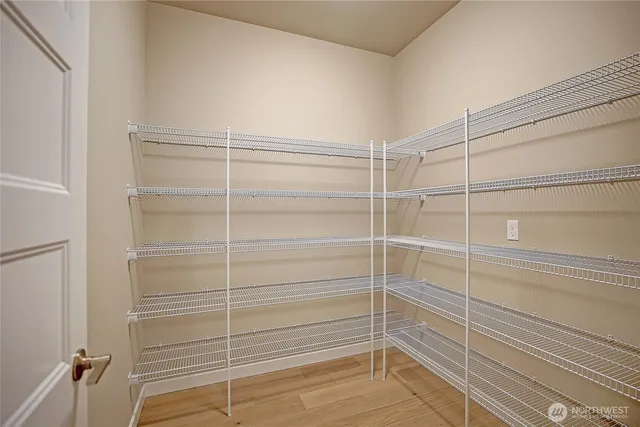 a view of a room with empty racks