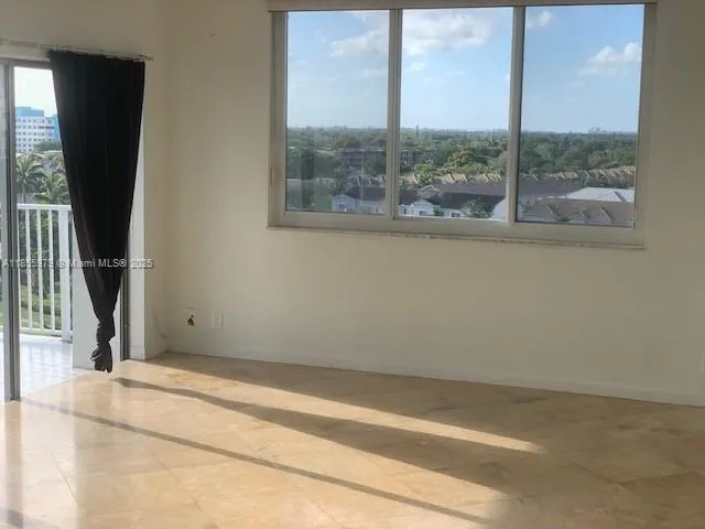 a view of a glass door