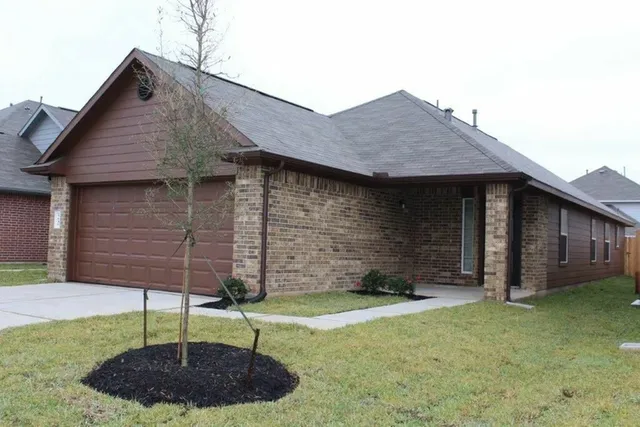 a backyard of a house
