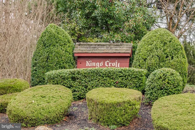 a view of a garden with a bench