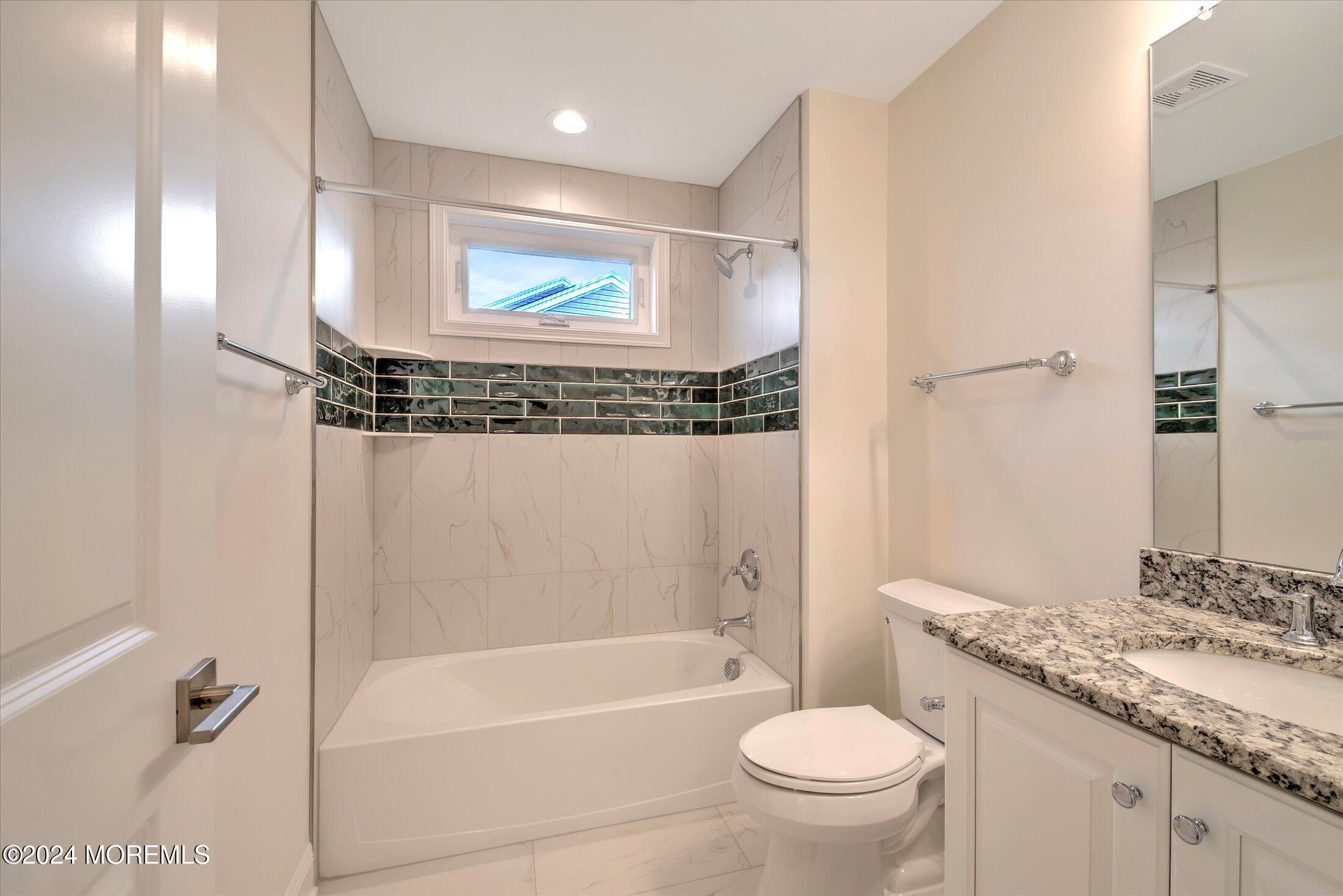 166 Grandview Circle Howell, NJ 07731 - Photo 24 of 48 a bathroom with a granite countertop sink toilet and shower