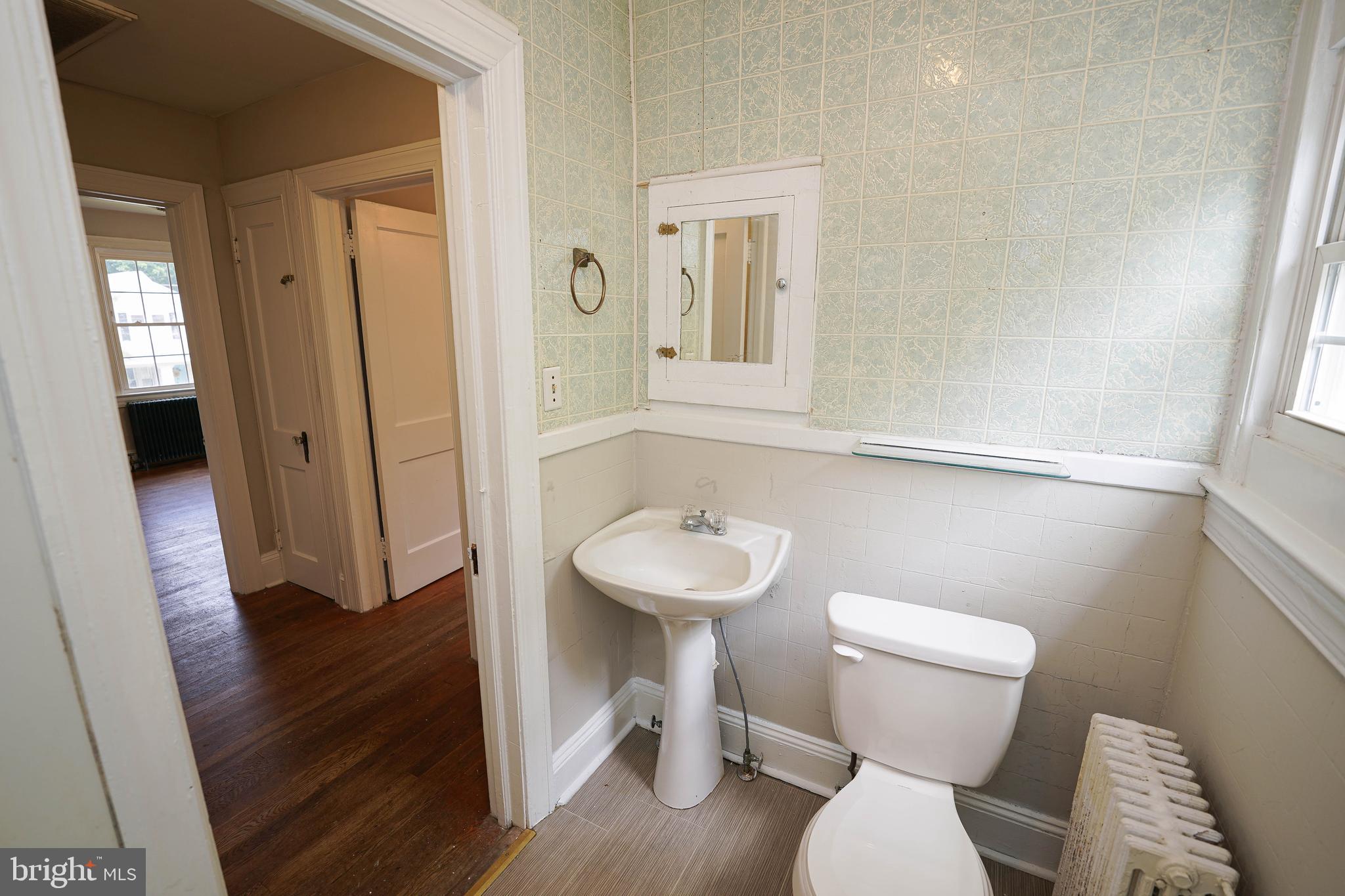 234 North Boulevard, Unit A Salisbury, MD 21801 - Photo 37 of 38 a bathroom with a sink and a mirror