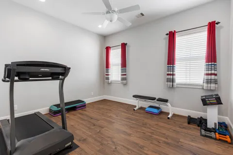 a room with furniture and a window