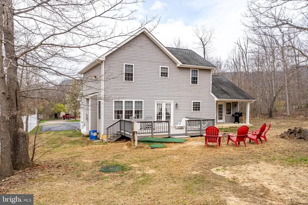 a view of a swimming pool with an outdoor space