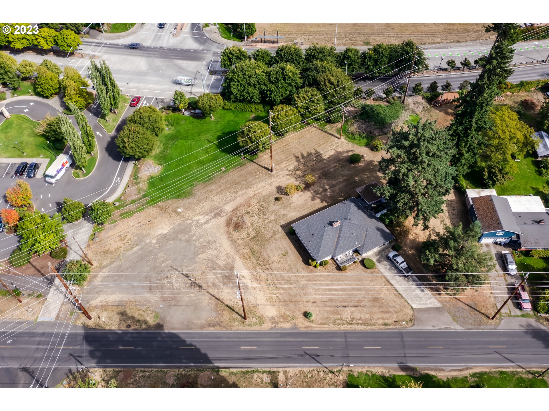 3065 Game Farm Road Springfield, OR 97477 - Photo 13 of 15 an aerial view of a house with a yard basket ball court and outdoor seating