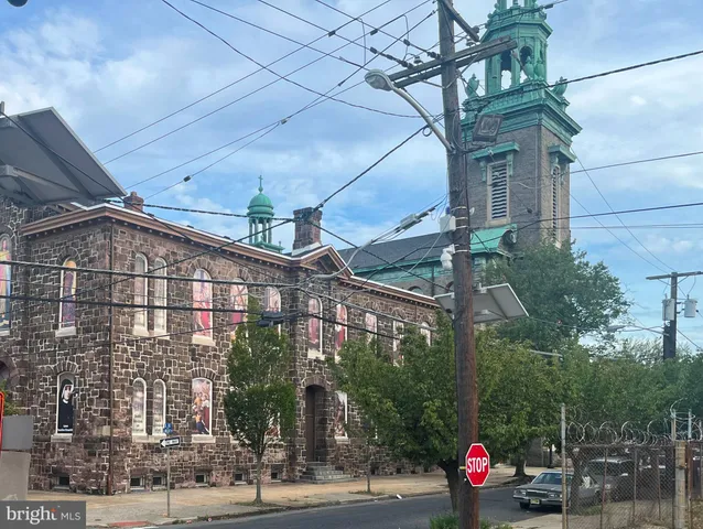 a front view of a building