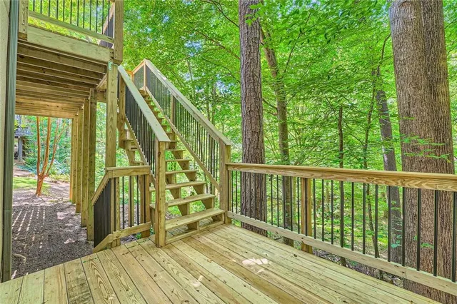 a view of outdoor space with deck