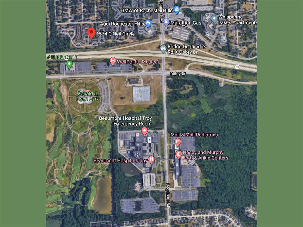 1574 O'Neil Circle Rochester, MI 48307 - Photo 20 of 20 Very close to Beaumont Hospital of Troy and surounding Medical buildings.