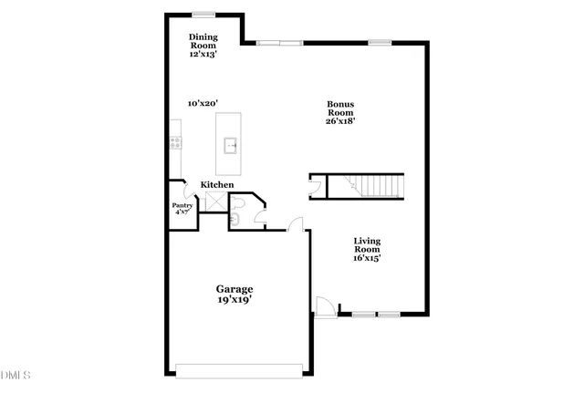 a picture of a bench in a white building