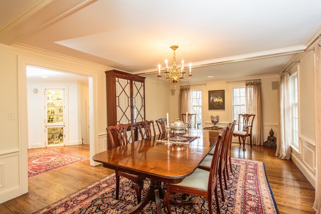 65 Arnold Road Wellesley, MA 02481 - Photo 14 of 17 a view of a a dining room with furniture window and wooden floor