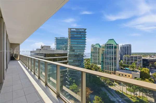 a view of city from balcony