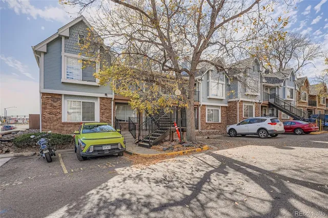 a car parked in front of a building