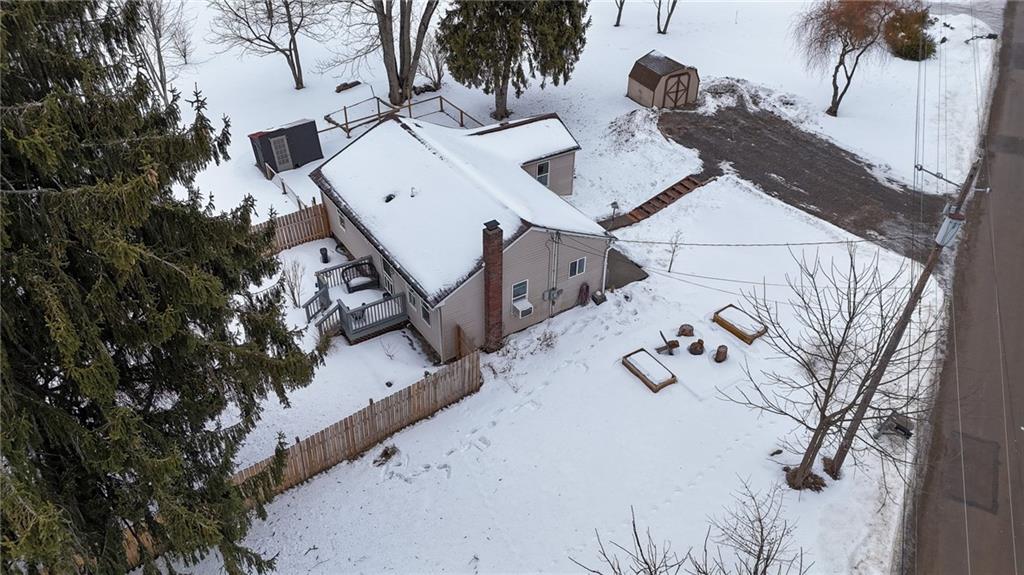 125 Church Road Slippery Rock, PA 16057 - Photo 37 of 38 A view of the side and back of the property with the fire pit area