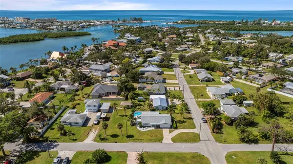 an aerial view of multiple house