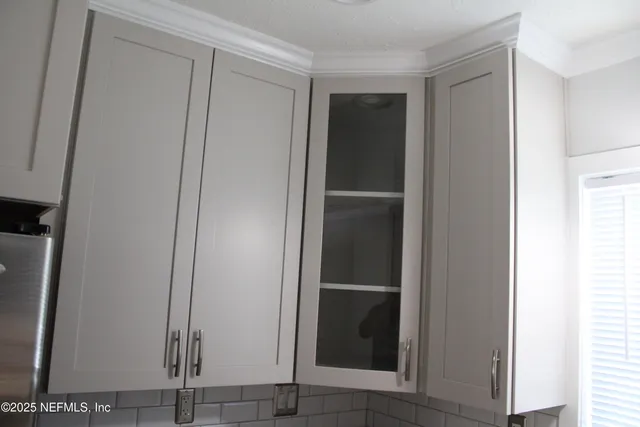 a view of elevator with hallway