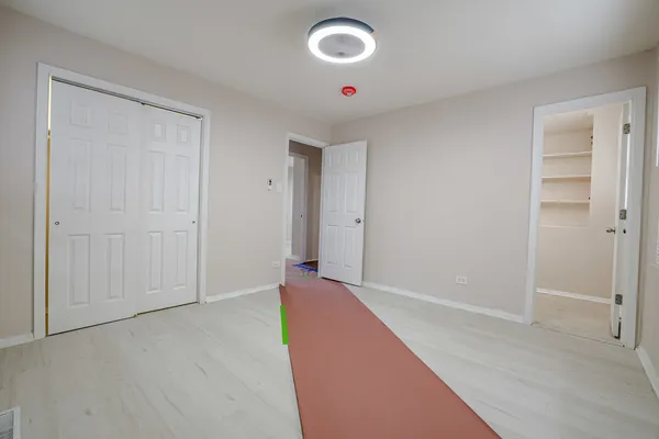 an empty room with a window