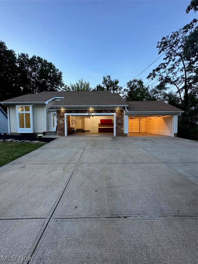 577 Ledge Road Macedonia, OH 44056 - Photo 24 of 27 Soffit Lighting and view into garages
