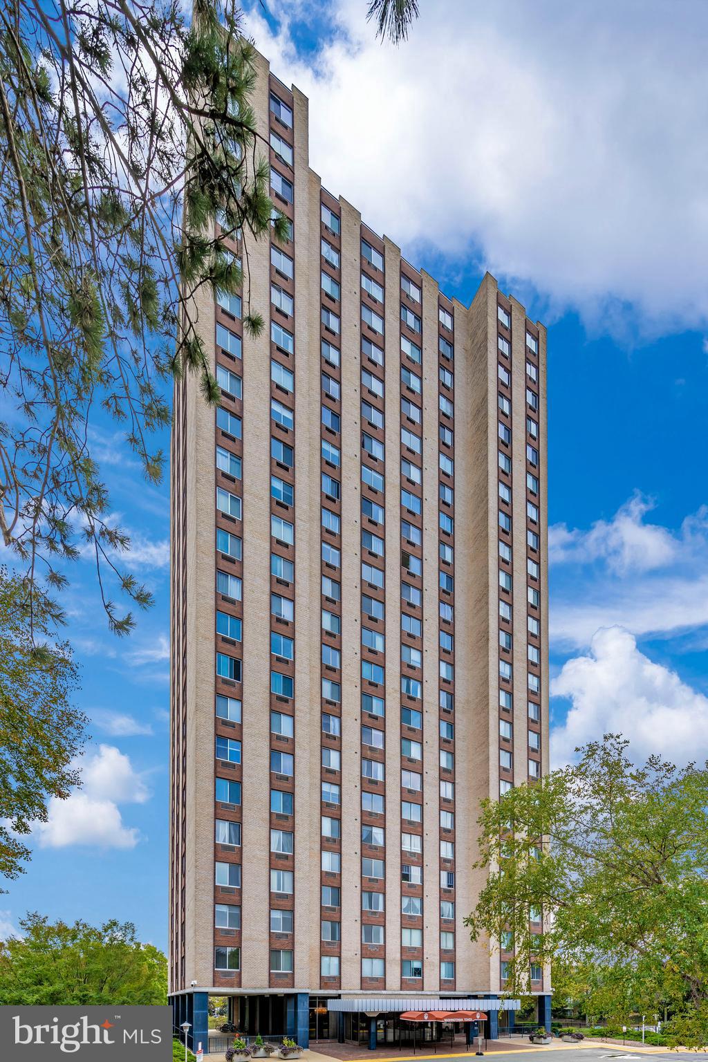 a front view of a building