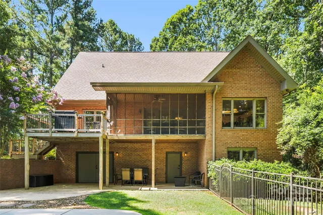 a house view with a garden space