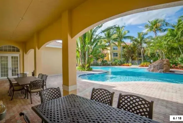 a view of outdoor space with garden