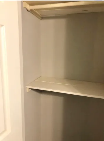 a view of a closet area